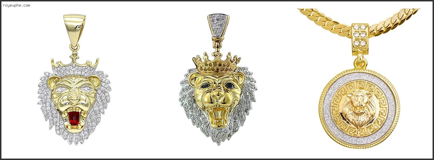 Best Mens Diamond Lion Pendant