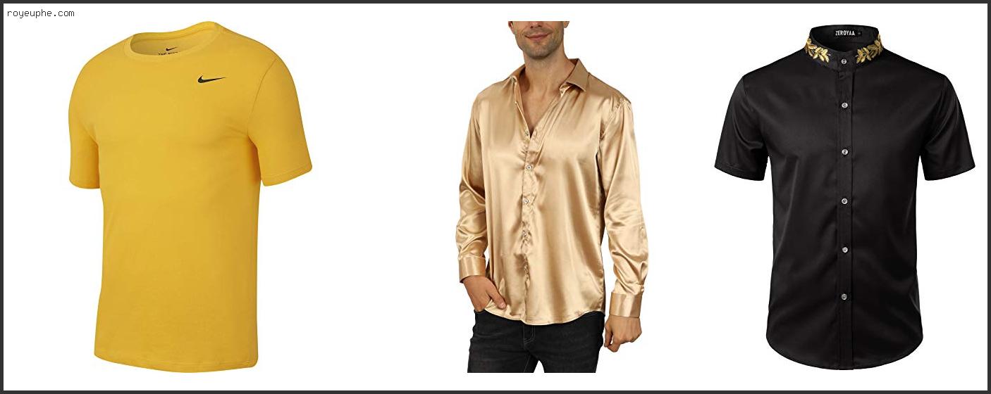 Best Silk Gold Shirt Mens