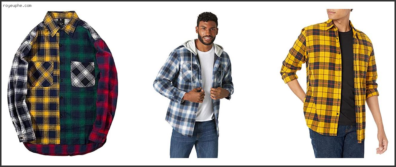 Best Patchwork Flannel Shirt Mens