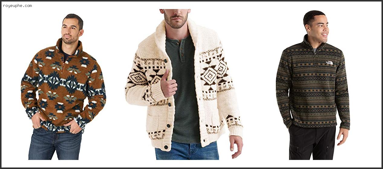 Best Mens Tribal Print Cardigan Sweater