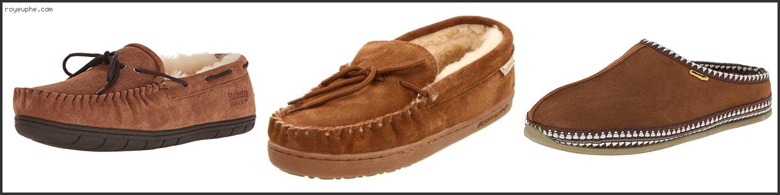 Best Vionic Barrow Mens Faux Shearling Lined Slipper