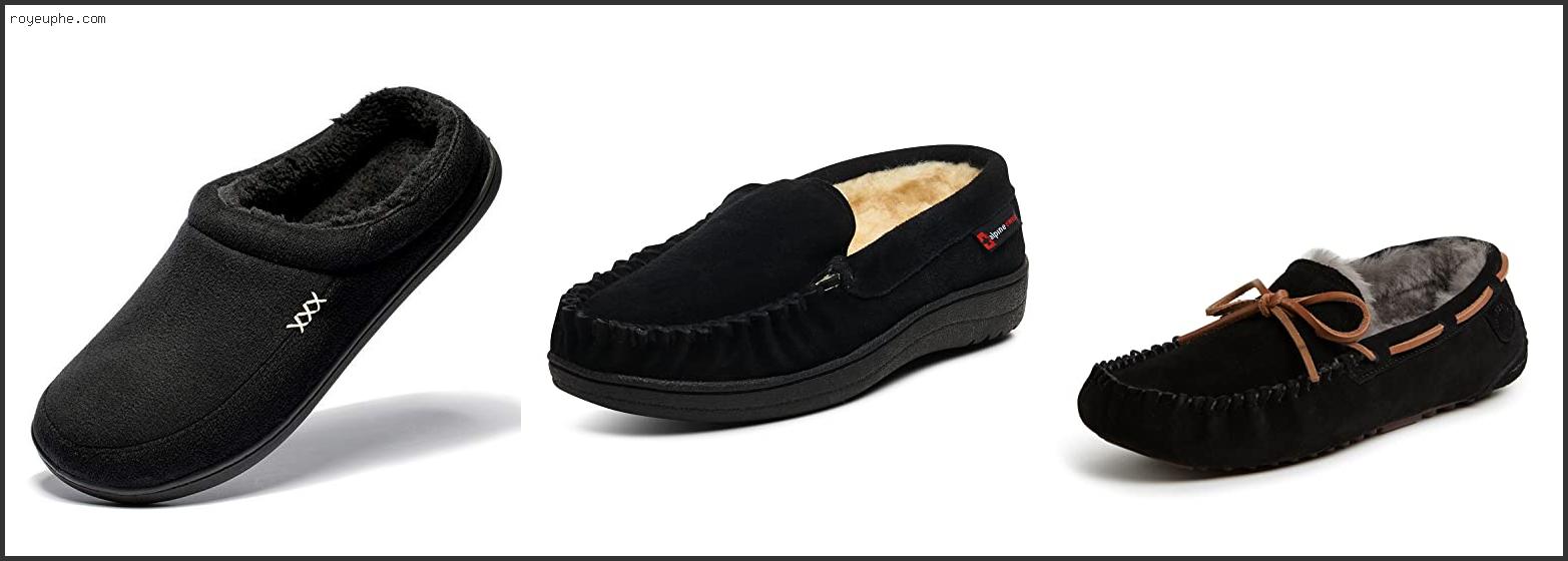 Best Mens Black Shearling Slippers