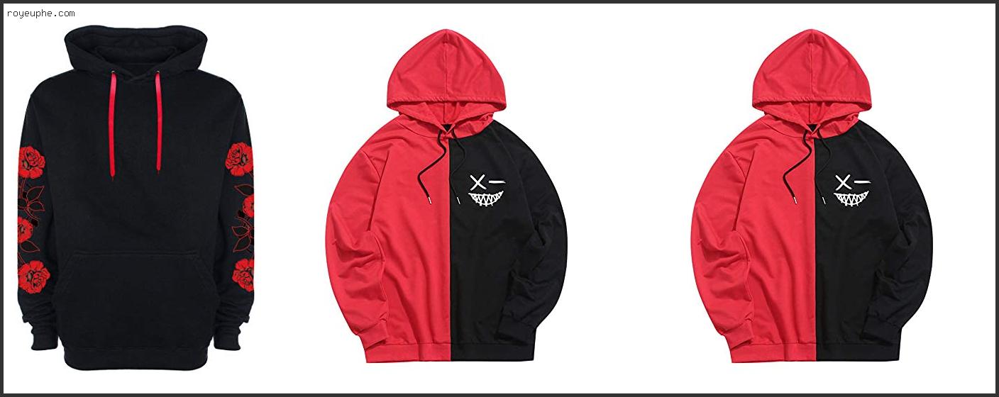 Best Mens Black Hoodie With Red Roses