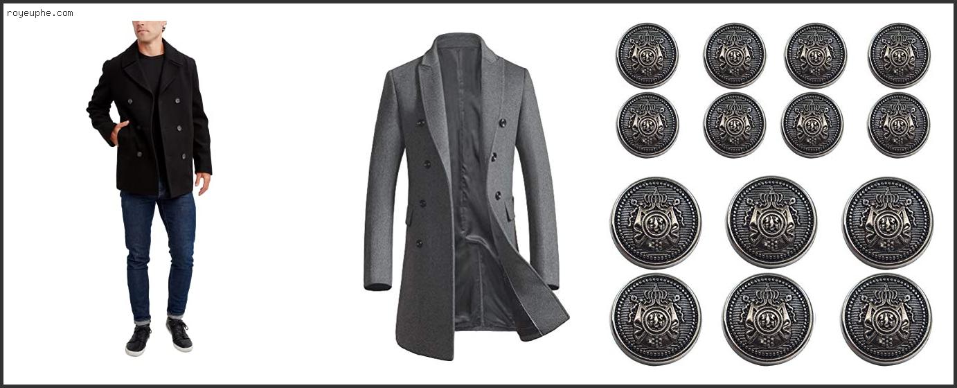 Best Michael Kors Mens Double Breasted Peacoat