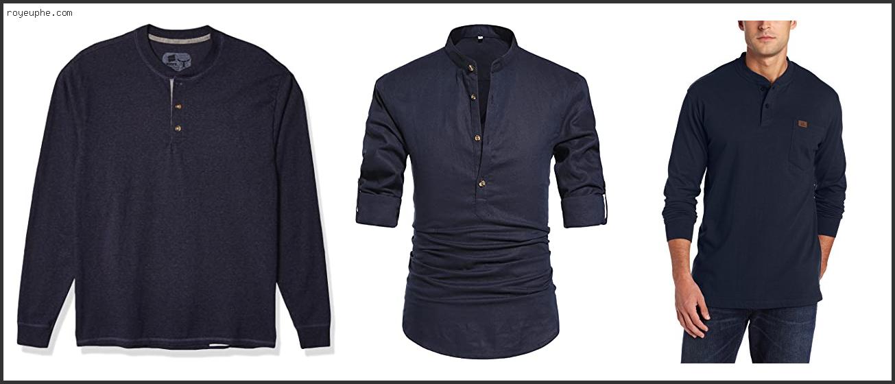 Best Mens Navy Blue Long Sleeve Henley